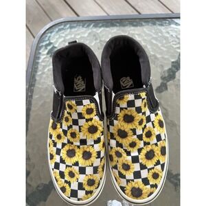 Vans Slip On Sunflower Checkerboard Sneakers‎ Shoes Kids Size 5